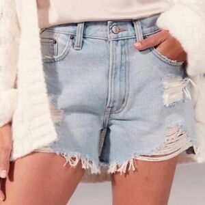 Abercrombie & Fitch The Boyfriend Short Mid Rise Curve Love Ripped Distressed 6